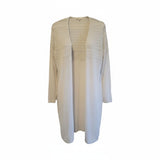 Mystree Womens Knit Cardigan Open Front Shawl Wrap Natural Beige Small