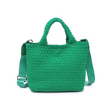 Sky's The Limit Woven Neoprene Crossbody Tote | Kelly Green