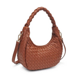 Laken Woven Shoulder Bag Crossbody Light Chocolate Brown