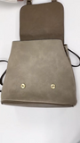 Brooks Convertible Vegan Leather Backpack & Shoulder Bag in Lt. Khaki