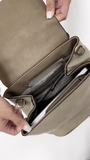 Brooks Convertible Vegan Leather Backpack & Shoulder Bag in Lt. Khaki