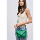 Kylo Woven Envelope Crossbody Bag Kelly Green