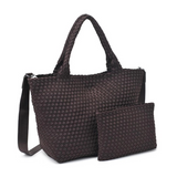 Sky's The Limit Medium Woven Neoprene Tote Chocolate Brown
