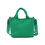 Sky's The Limit Woven Neoprene Crossbody Tote | Kelly Green