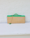 Betty Clutch — Natural Kelly Green