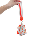 Summer Spritz Dual Nylon Pouch Wristlet Mango Orange Floral