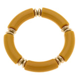 Lelani Disc Resin Stretch Bracelet in Marigold