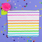 Ric Rac Ribbon Pouch | Zip Cosmetics Bag