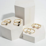 Texas State Druzy Hoop Earrings in Gold.