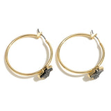 Texas State Druzy Hoop Earrings in Gold.
