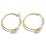 Texas State Druzy Hoop Earrings in Gold.