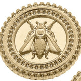 Bee Medallion Stud Earrings