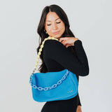 Bright Blue Triple Strap Crossbody Shoulder Bag