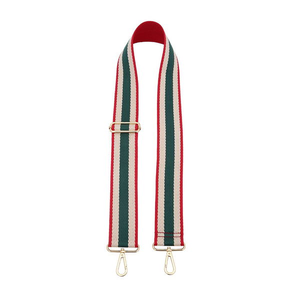 Red Green Striped Adjustable Guitar Purse Bag Strap