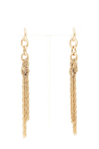 Chain Dangle Earrings Goldtone