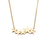 Gold Celestial Star Cluster Necklace — Waterproof Stainless Steel