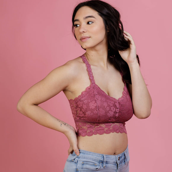 Juliette Lace Bralette Deluxe Tea Rose Size L XL