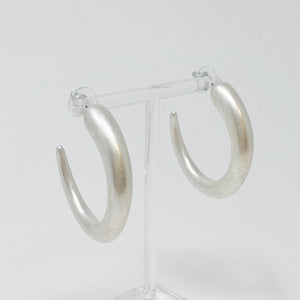 So Smooth Daily Hoop Earrings Worn Silver