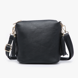 Black Crossbody with 2 Side Tassels