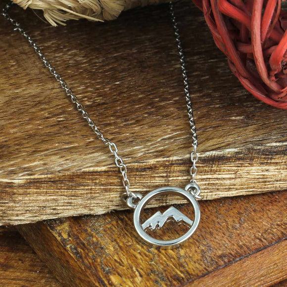 Grand Adventure Silver Mountains Necklace