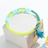 Candy Bear Tassel Bangle Keyring Keychain Bag Charm Blue Green