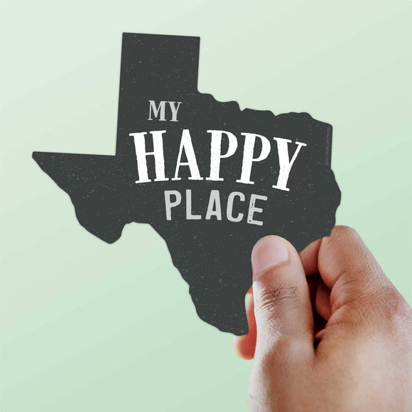 My Happy Place Texas State Vinyl Sticker