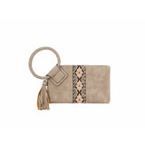 Fashion Aztec Wristlet Clutch Bag Stone