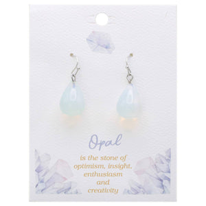 Just a Drop Opal Stone Teardrop Earrings