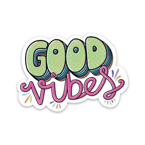 Good Vibes Hand Lettering Sticker