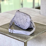 Quilted Puffy Crossbody Bag Grey