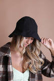 Black Cotton Urban Bucket Hat
