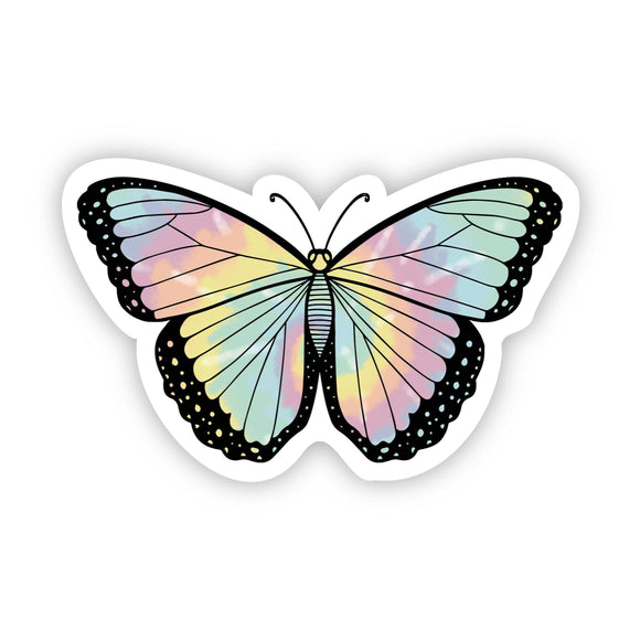Butterfly Tie Dye Vinyl Water Bottle Laptop Decorative Sticker
