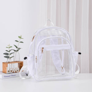 Clear Stadium Backpack with White Trim