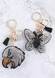 Butterfly Crystal Tassel Keyring Keychain Bag Charm