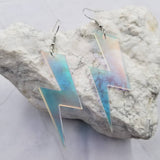 Holographic Lightning Bolt Acrylic Dangle Drop Earrings