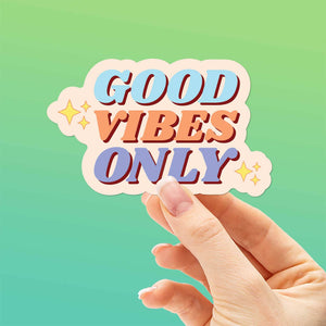 Good Vibes Only Sticker for Water Bottle - Cute Girly Decals