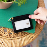 Black Wallet Keychain ID Card Holder