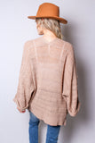 Tan Open Front Cardigan with Pockets