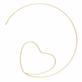 Simple & Sweet Gold Endless Wire Heart Outline Hoop
