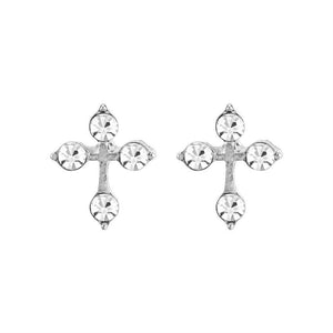 Silver Cross of Light Earrings