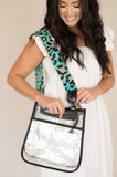 Aqua Leopard Adjustable Crossbody Bag Purse Strap