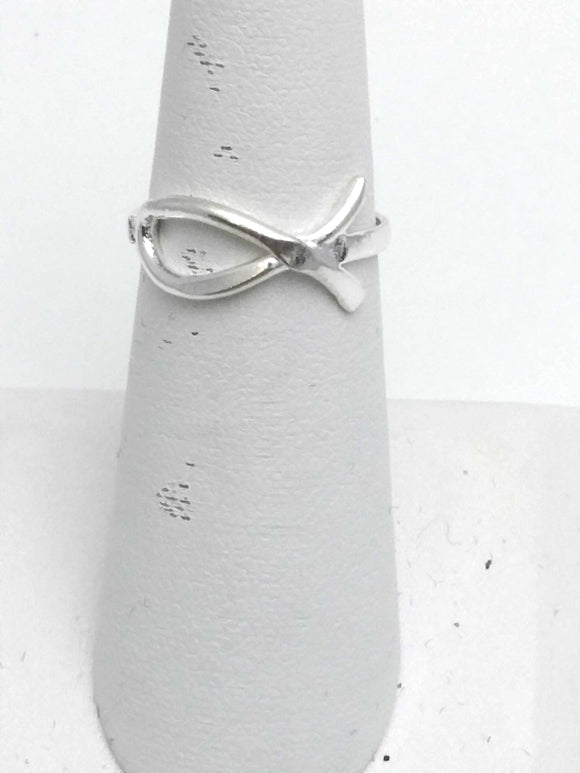 Ichthys Fish Inspirational Silver Ring Size 9