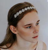 Girls Crystal Flower Hair Boho Headband for Bridal Costumes Fairy Communion