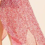 Hot Pink Paisley Long Boho Printed Kimono Wrap Cover Up