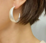 So Perfect Daily Hoop Earrings Worn Silver