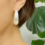 So Perfect Daily Hoop Earrings Worn Silver
