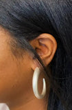 So Smooth Daily Hoop Earrings Worn Silver