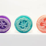 Set of 4 Fragranced Loofah Soaps -Fruity, Fresh, Relaxing, Clean