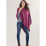 Fig Lightweight Soft Knit Ponchos Shawl Wrap Scarf - Wear Multiple Ways