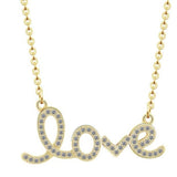 Dainty Gold CZ Love Necklace